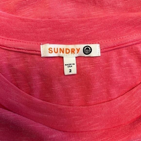 Sundry - Side Tie Jersey Dress Sundress Casual Mini Knee Length Sz 2/M - Picture 8 of 10